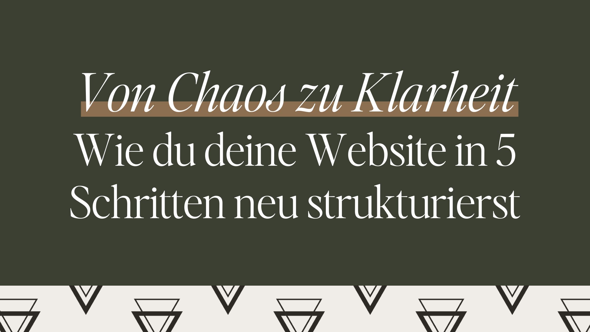 In 5 Schritten eine Website-Struktur erstellen