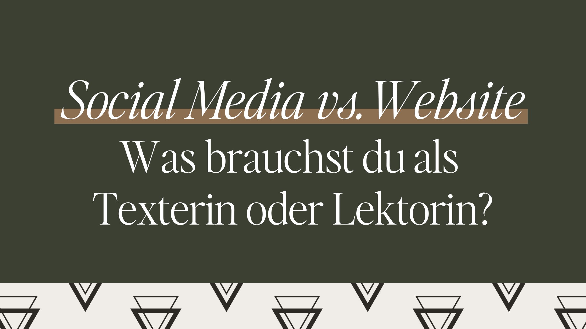 Social Media vs. Website – was brauchst du als Texterin oder Lektorin?
