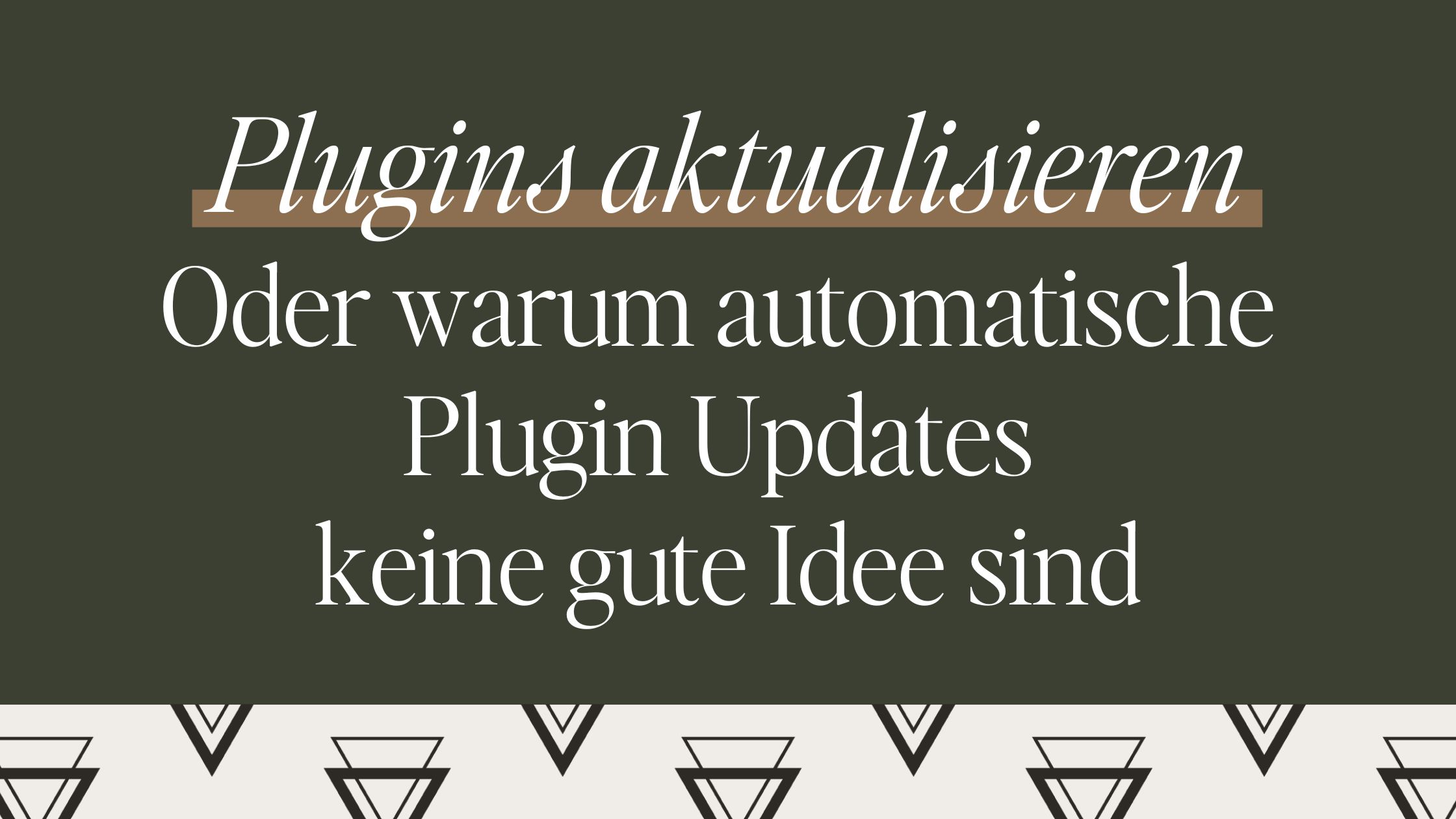 Plugins automatisch updaten