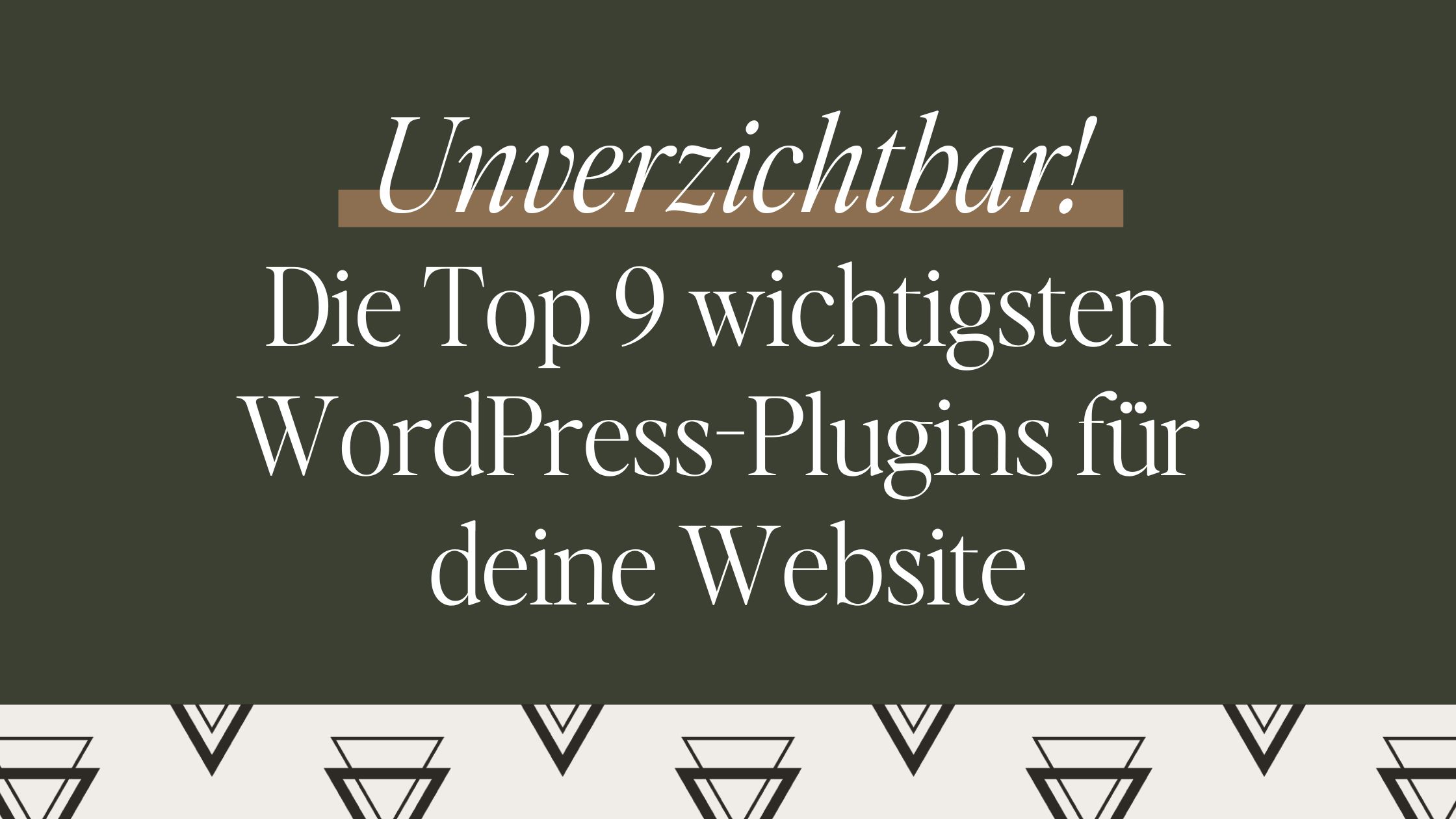 Die 9 wichtigsten Plugins für deine Website