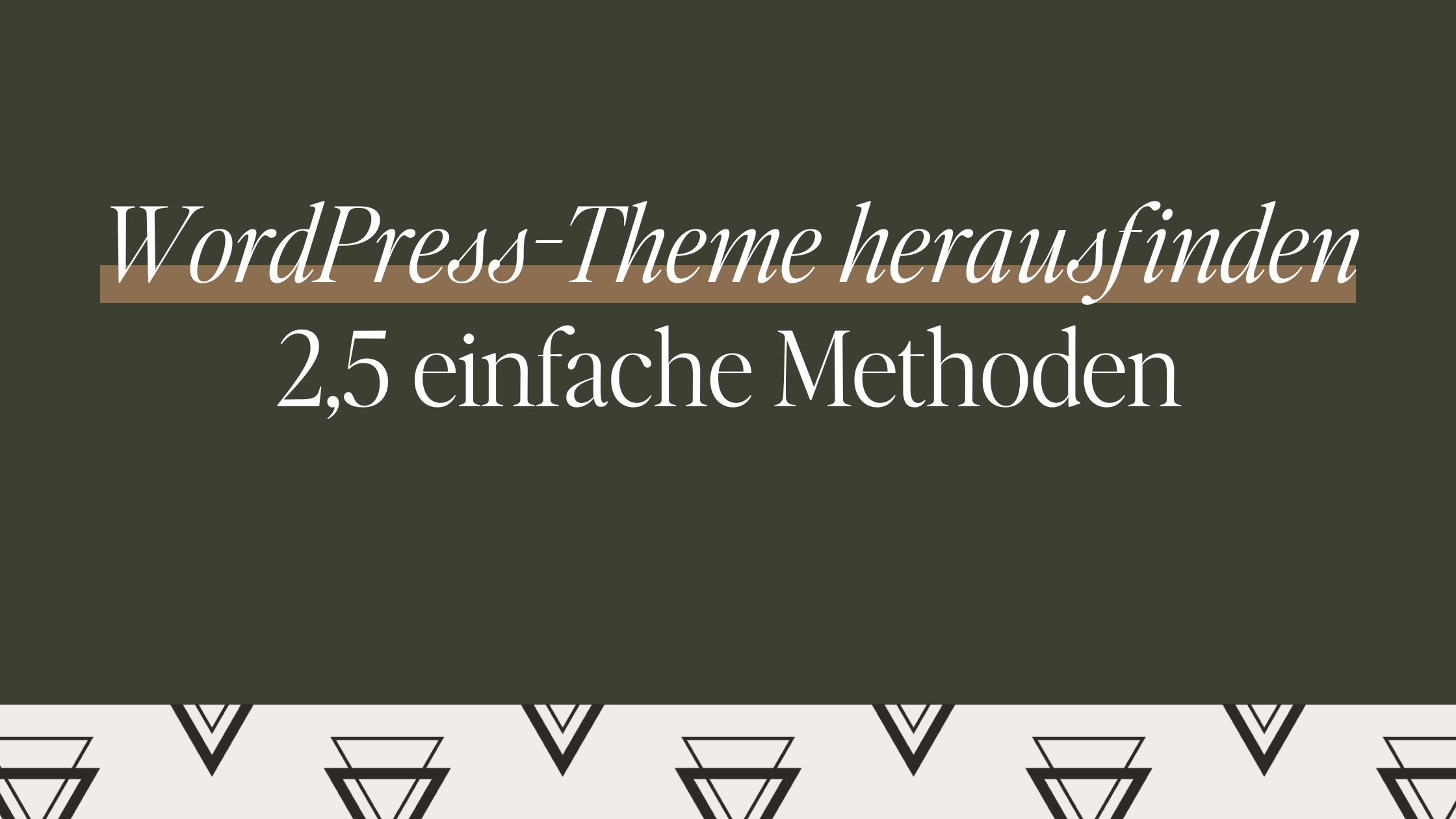 Methoden, wie du das WordPress-Theme herausfinden kannst