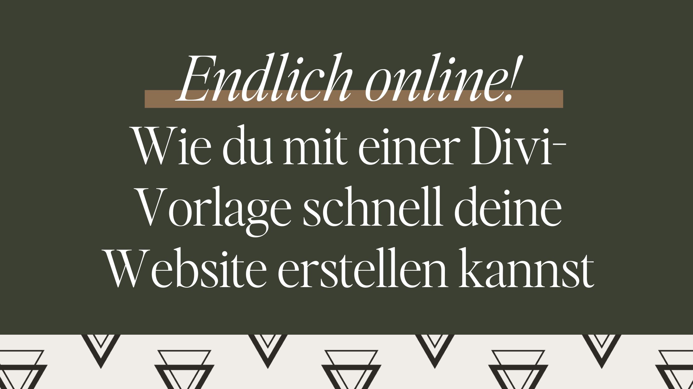 Mit einer Divi-Vorlage die erste Website erstellen