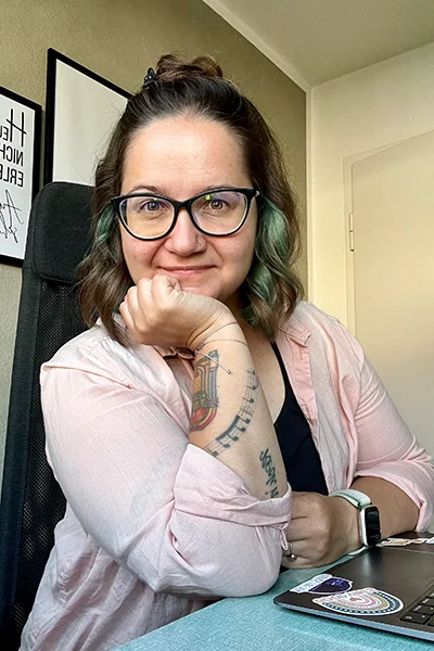 Magdalena Gajewski erklärt Vorteile eines Onepagers