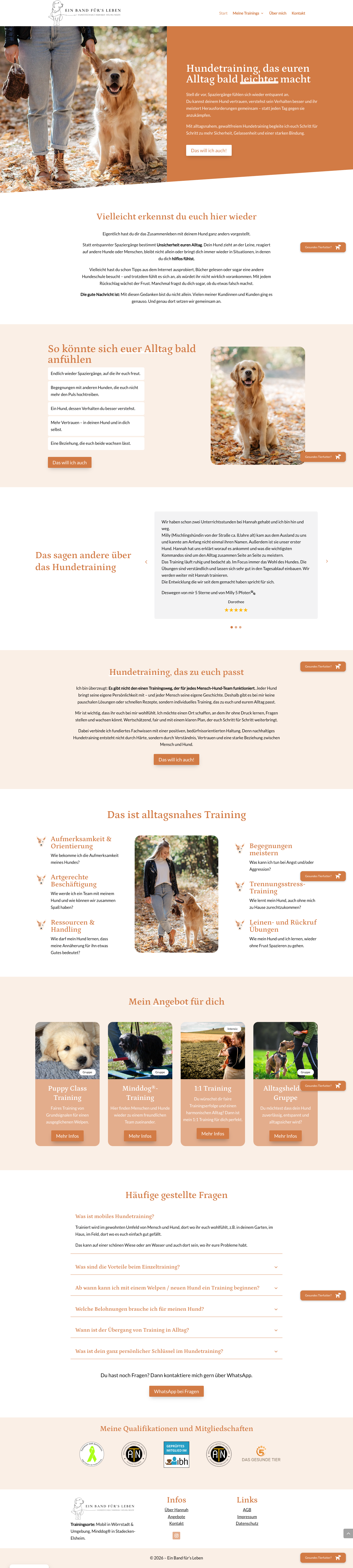 Portfolio Hundeschule Helmlinger Website